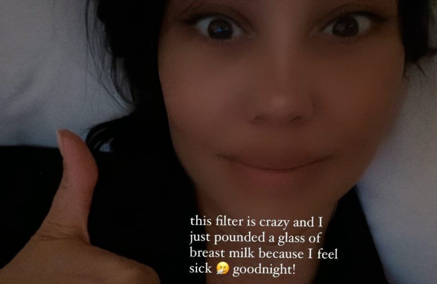 Kourtney Kardashian Barker - Breast Milk Drink Story - Instagram BangShowbiz