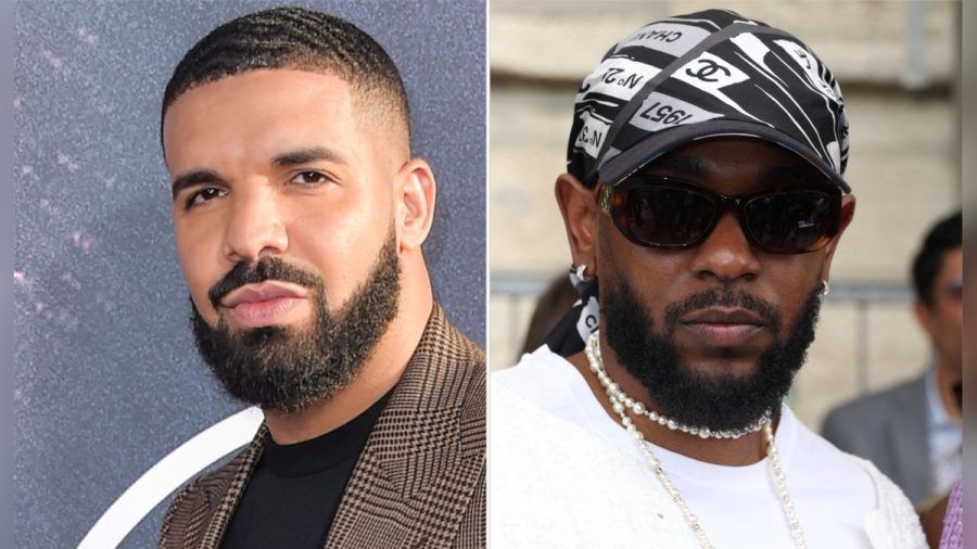 Drake (li.) und Kendrick Lamar liefern sich einen verbalen Kampf. (jom/spot)