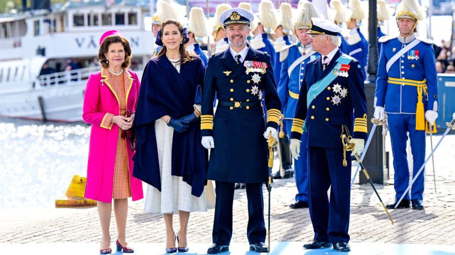 Königin Silvia neben Königin Mary und König Frederik neben König Carl Gustaf (v.l.n.r.) in Stockholm. (eee/spot)