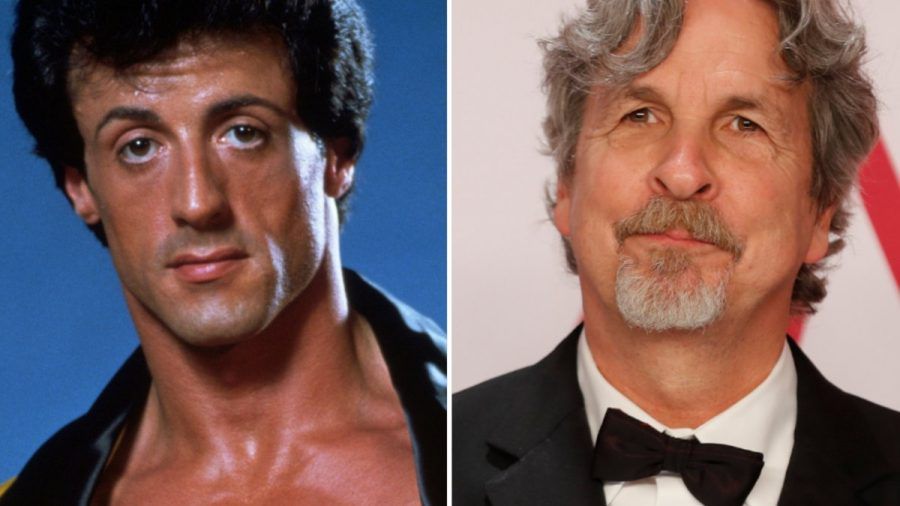 Sylvester Stallone als Rocky Balboa in "Rocky", daneben "I Play Rocky"-Regisseur Peter Farrelly. (lau/spot)