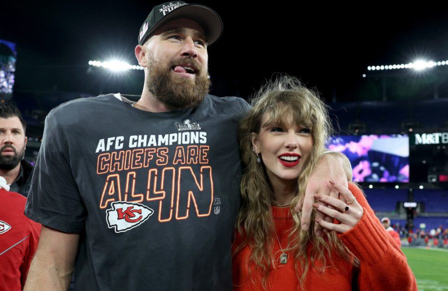 2024 AFC Championship - Kansas City Chiefs - : Travis Kelce and Taylor Swift - Getty BangShowbiz