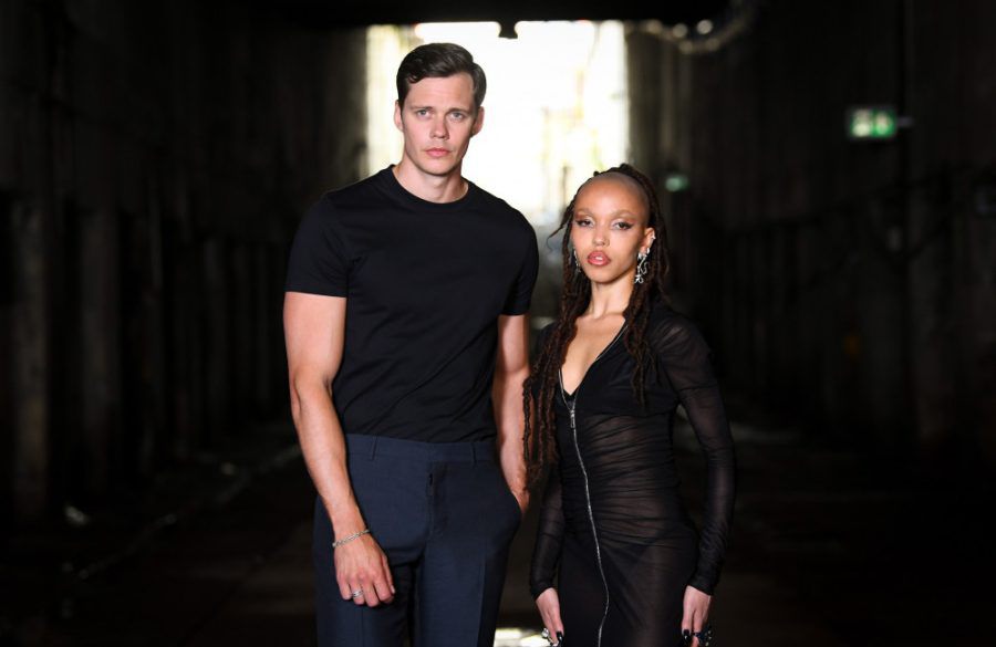 Bill Skarsgård and FKA twigs at the Kingsway Tram Tunnels for - The Crow - London - Getty BangShowbiz