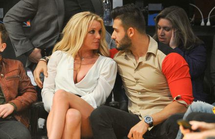 Britney Spears and Sam Asghari attend a basketball game - 2017 - Getty BangShowbiz