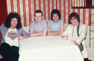 Queen and producer Roy Thomas Baker -  Fairmont Hotel, New Orleans 1978 - Getty BangShowbiz