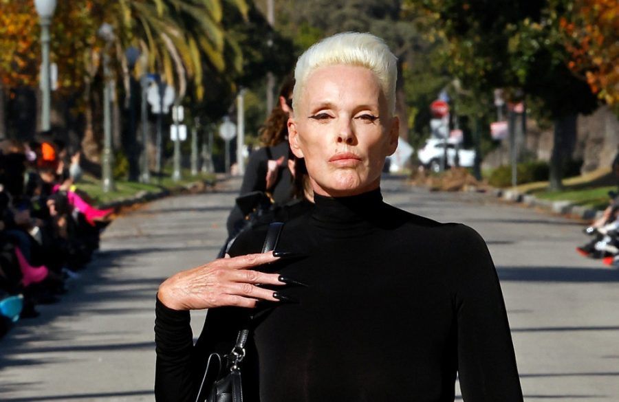 Brigitte Nielsen - Dec 2023 - Balenciaga Fall 2024 fashion show - LA - Getty BangShowbiz