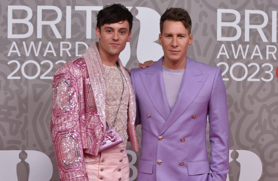 Tom Daley - Dustin Lance Black - FAMOUS - 2023 BRIT AWARDS - 11 February 2023 BangShowbiz