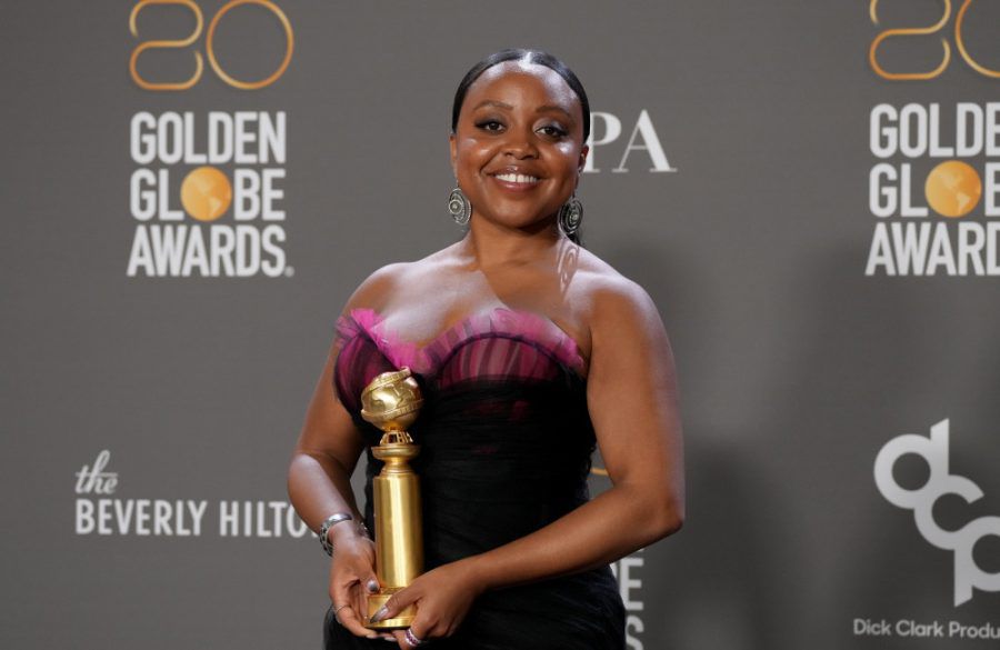 Quinta Brunson at the 80th Golden Globe Awards Beverly Hills Jan 2023 - Getty BangShowbiz