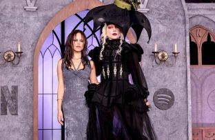 Jenna Ortega and Lady Gaga attend the Netflix x Spotify Wednesday Season 2 Graveyard Gala - Getty BangShowbiz