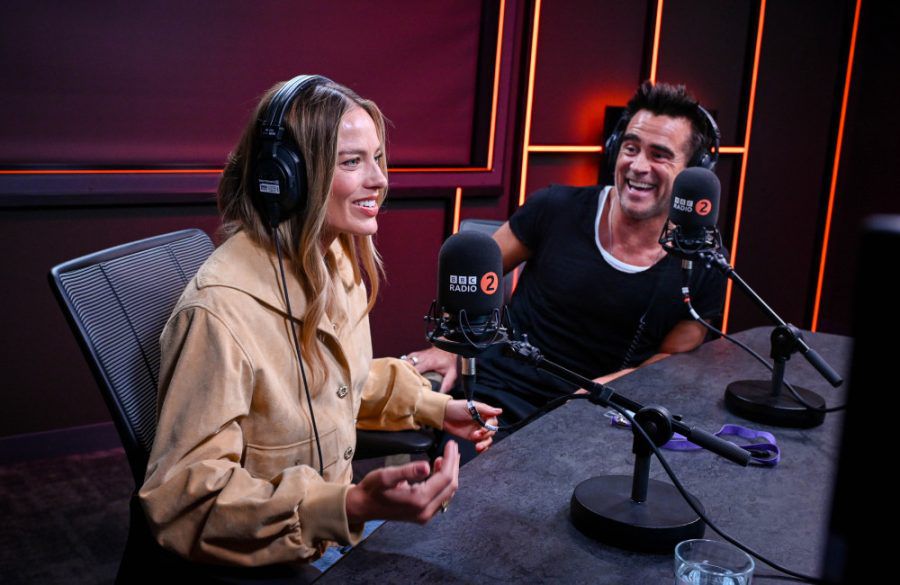 Margot Robbie and Colin Farrell - BBC Radio 2 Breakfast Show PR ONE USE - 2025 BangShowbiz