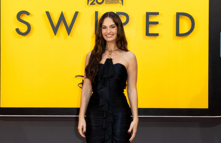 Lily James attends the European Premiere of 20th Century Studios - Swiped - Getty BangShowbiz