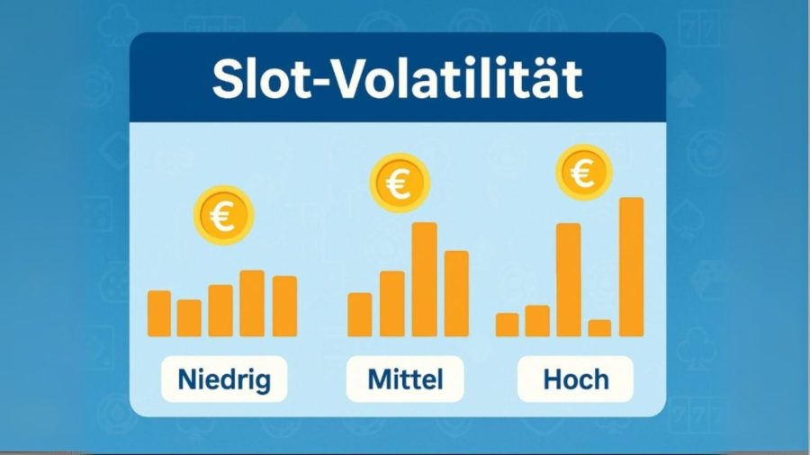 Drei Balkendiagramme mit Spins niedriger bis hoher Volatilität
