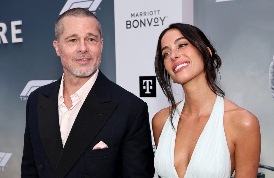 Brad Pitt and Ines de Ramon attends the World Premiere of F1 The Movie in Times Square - Getty BangShowbiz