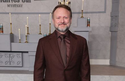Rian Johnson at Wake Up Dead Man: A Knives Out Mystery premiere - Avalon - November 2025 BangShowbiz