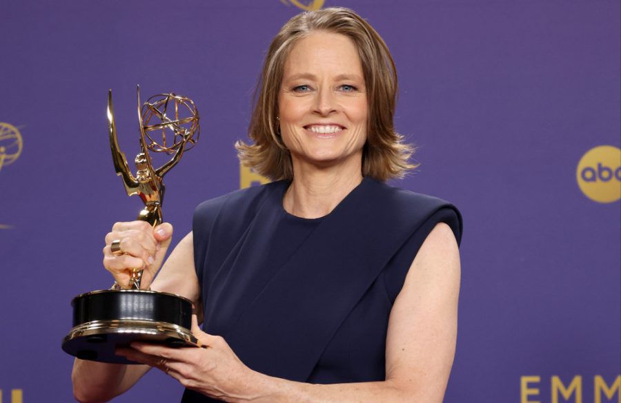 Jodie Foster, winner of the Outstanding Lead Actress Emmy LA Sept 2024 - Getty BangShowbiz