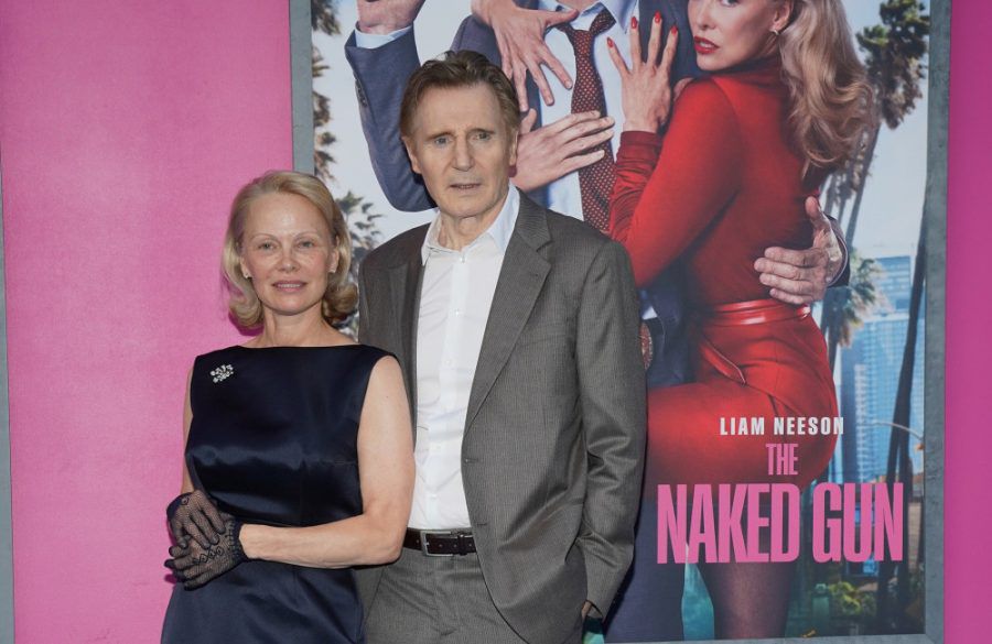 Pamela Anderson and LiamNeeson July 2025 Avalon BangShowbiz