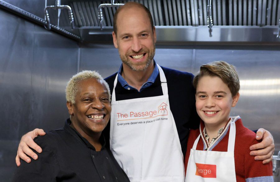 Princes William and George with The Passage's head chef, Claudette December 2025 Avalon BangShowbiz