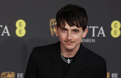 Timothee Chalamet - 2025 BAFTAs - London - Neil Mockford - FilmMagic - Getty BangShowbiz