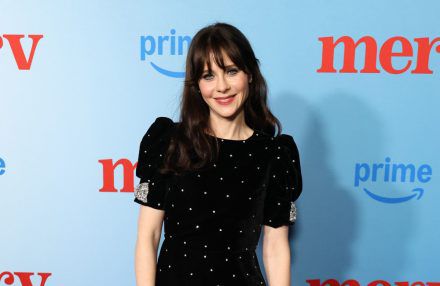 Zooey Deschanel attends the Los Angeles screening of Merv - Amazon Prime - Getty BangShowbiz