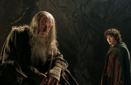 Sir Ian McKellen and Elijah Wood - Avalon - 2001 - The Lord of the Rings The Fellowship of the Ring BangShowbiz