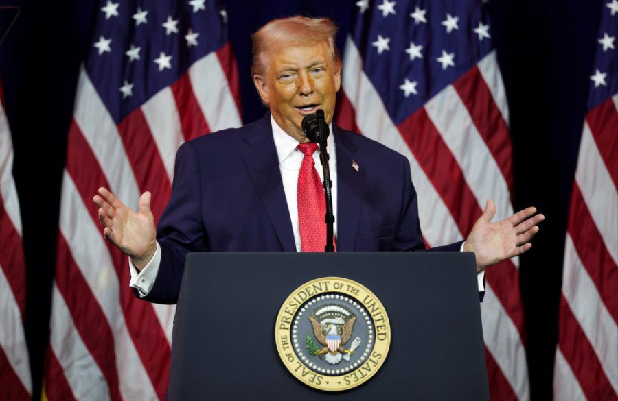 Donald Trump Pink Hair at JF Kennedy Center Jan 2026 - Getty BangShowbiz