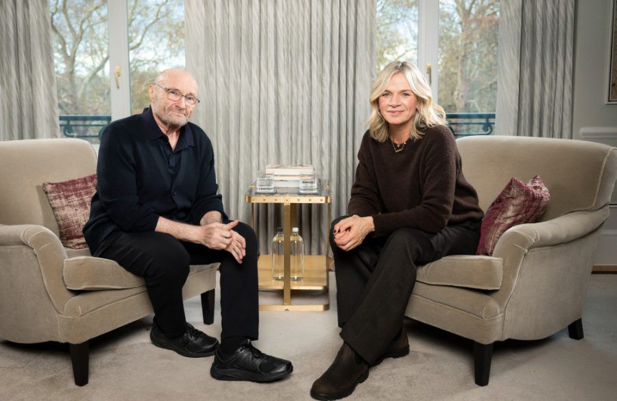 Phil Collins and Zoe Ball ONE USE photo by Will Ireland, courtesy of Concord Music Group BangShowbiz