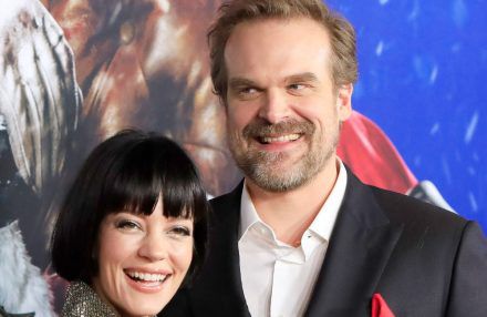 Lily Allen and David Harbour - 2022 Violent Night Los Angeles Premiere - Avalon BangShowbiz