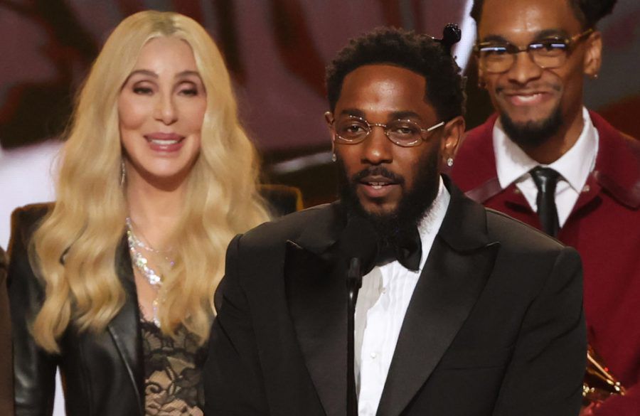 Cher presents the Record Of The Year award Grammy to Kendrick Lamar Feb 2026 - Getty BangShowbiz
