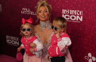 Paris Hilton and children at Infinite Icon: A Visual Memoir world premiere - AVALON - LA - Jan - 26 BangShowbiz