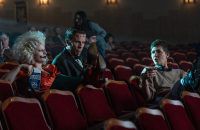 Jessie Buckley, Christian Bale and director Maggie Gyllenhaal on the set of The Bride - Warner Bros BangShowbiz