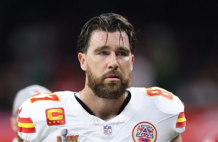 Travis Kelce - February 2025 - Caesars Superdome - Getty BangShowbiz