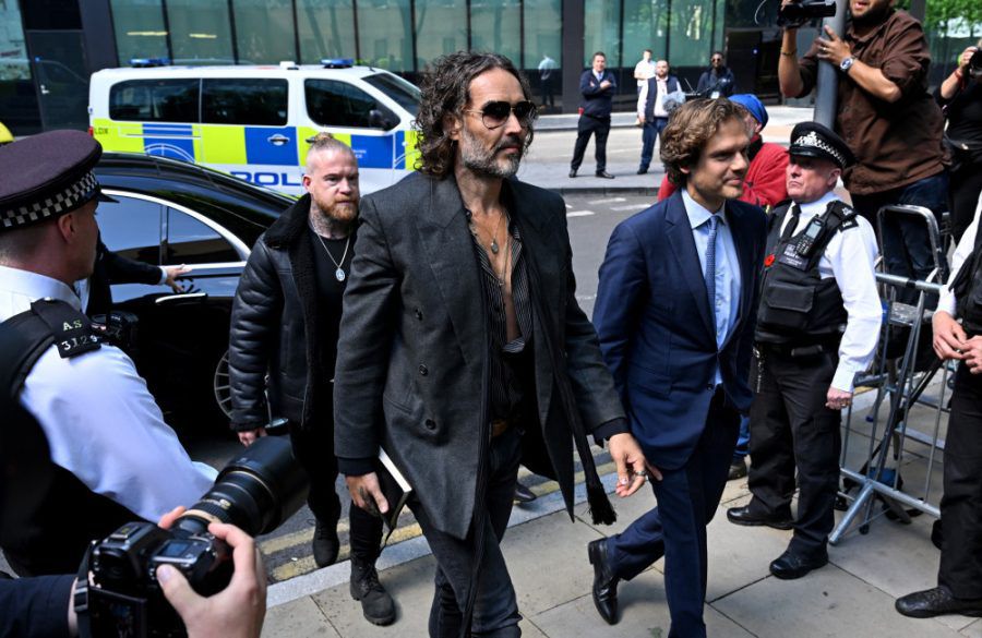 Russell Brand - GETTY - May 30 2025 - Arriving at Southwark Crown Court BangShowbiz