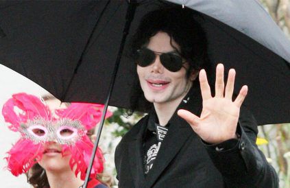 Michael Jackson, with Prince at a studio parking lot in Los Angeles, Mar 09 BangShowbiz