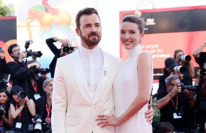 Justin Theroux And Nicole Brydon Bloom - Venice Film Festival - August 28th 2024 - Getty BangShowbiz