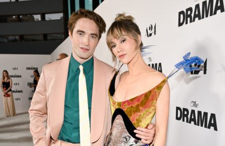 Robert Pattinson and and Suki Waterhouse at "The Drama" Los Angeles Premiere - Getty BangShowbiz