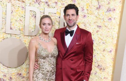 Emily Blunt and John Krasinski - The 81st Annual Golden Globe Awards 2024 - Getty BangShowbiz