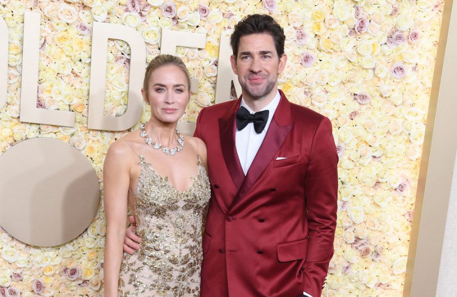 Emily Blunt and John Krasinski - The 81st Annual Golden Globe Awards 2024 - Getty BangShowbiz