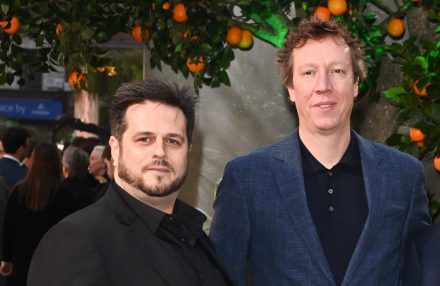 James Lamont and Jon Foster at Paddington in Peru premiere - Getty - 2024 BangShowbiz