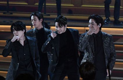 BTS - April 2022 - 64th Annual Grammy Awards at the MGM Grand Garden Arena - Getty Images BangShowbiz