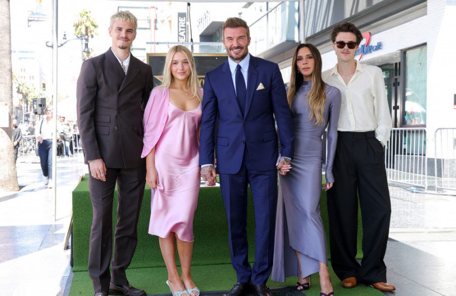 David, Victoria, Romeo, Cruz and Harper Beckham - Hollywood Walk of Fame - June 2026 Getty BangShowbiz