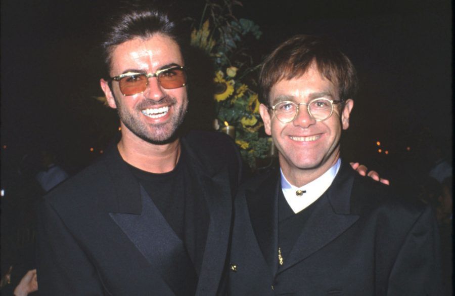 George Michael and Elton John in Santa Barbara - Getty BangShowbiz