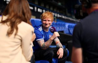 Ed Sheeran - August 2024 - Getty Images - Ipswich Shirt BangShowbiz