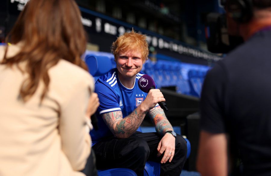 Ed Sheeran - August 2024 - Getty Images - Ipswich Shirt BangShowbiz