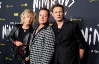 Billie Joe Armstrong, Tré Cool and Mike Dirnt - Green Day - L A Premiere Of "Nimrods" - Gett BangShowbiz