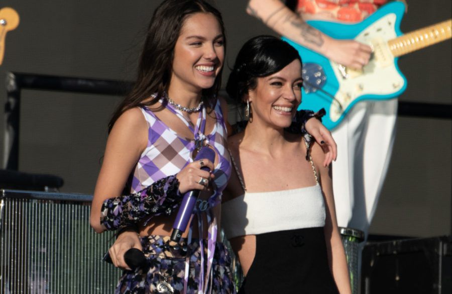 Olivia Rodrigo and Lily Allen - June 2022 - Glastonbury - Getty Images BangShowbiz