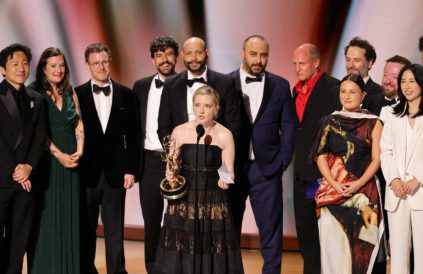 Katie Dippold and cast/crew of Widow Bay - 78th Primetime Emmy Awards - Getty BangShowbiz