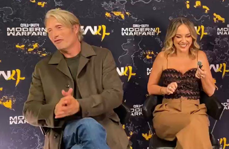 Mads Mikkelsen and Maria Elisa Camargo - OCT 26 - Call of Duty Press Day - BANG Showbiz BangShowbiz