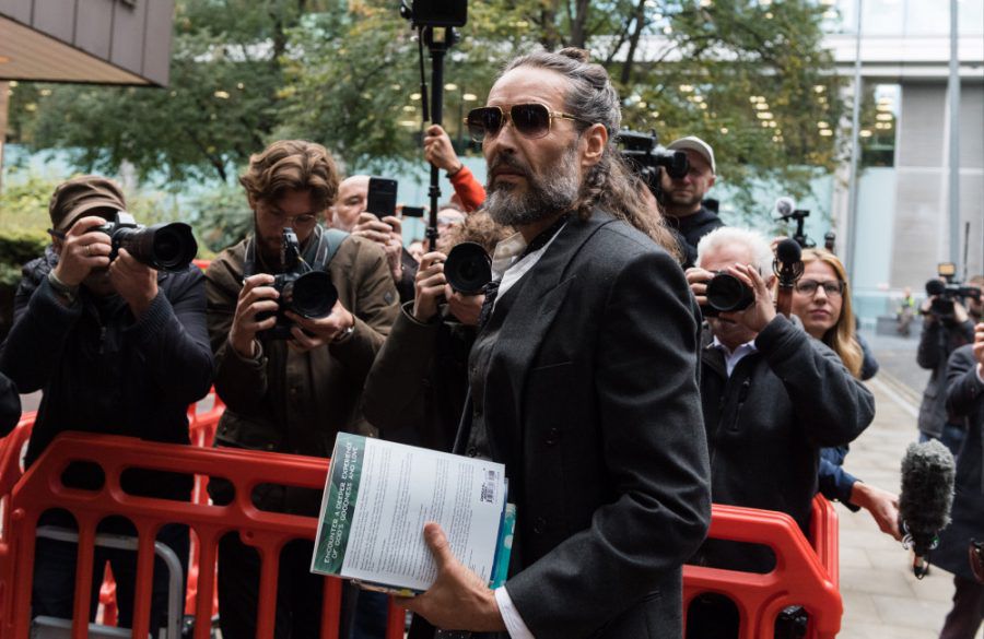 Russell Brand outside Southwark Crown Court Oct 2026 - Getty BangShowbiz